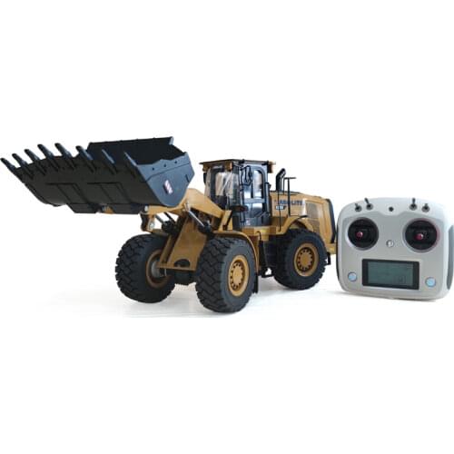 HUINA RTR 1/16 KABOLITE K966 Metal Hydraulic RC Loader Remote Control Truck Car 7500mAh Battery Outdoor Toys For Boys Gift