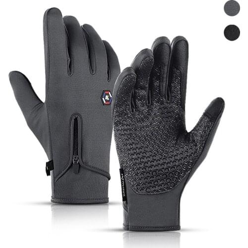 Unisex Winter Cycling Gloves Warm Full Finger Gloves Touchscreen Thermal Outdoor Bicycle Bike Ski Motorcycle Riding Gloves