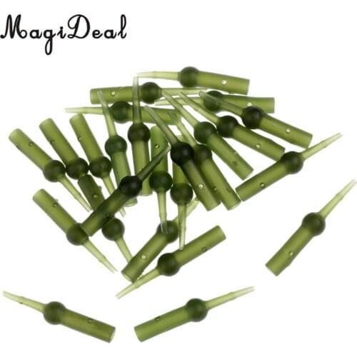 25pcs Fishing Tulip Beads Run Rig Beads Anti Sleeve Carp Fishing Rubbers Tubes
