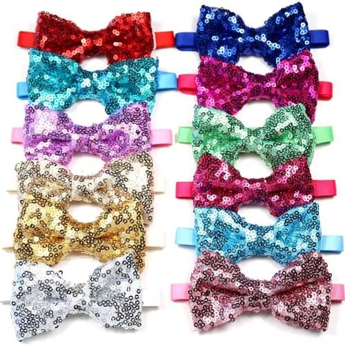 30pcs Christmas Pet Dog Grooming Products Pet Bowties Neckties Shining Pet Dog Cat Wedding Accessories New Year Pet Bow Tie