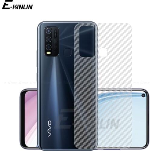 5pcs Soft Back Cover Screen Protector For VIVO Y51A Y52 Y53s Y72 Y71 Y50 Y51 Y70 Y70s 3D Carbon Fiber Sticker Film Not Glass