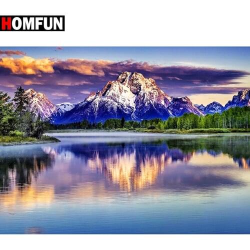HOMFUN Full Square/Round Drill 5D DIY Diamond Painting "Nature Scenery" 3D Diamond Embroidery Cross Stitch Home Decor Gift
