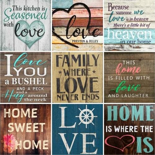 EverShine Diamond Painting Text Cross Stitch Diamond Mosaic Love Rhinesrones Pictuere Mosaic Art Kits New Arrivals Home Decor