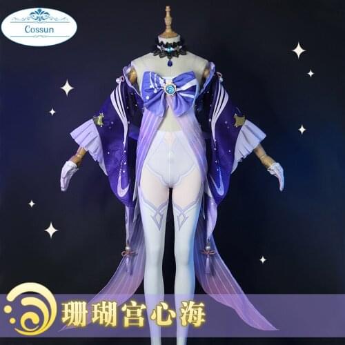 Anime Genshin Impact Kokomi Game Suit Uniform Dress ShanHuGongHaiXin Cosplay Costume Carnival Halloween Party Outfit For Women X