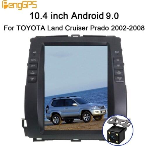Tesla style Android 9.0 4+32 Car Radio Stereo GPS Navigation For TOYOTA Land Cruiser Prado 2002-2008 no Car DVD Player Headunit