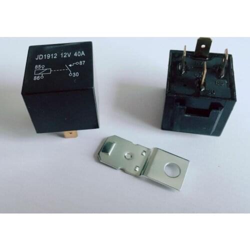 2PCS Automobile relay JD1912 40A 12V 24V with Iron handle 4PIN sealing glue relay