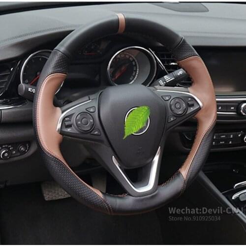 For Buick Regal Hand stitch steering wheel cover Premium suede leather high-end durable grip cover auto Parts car assessoires