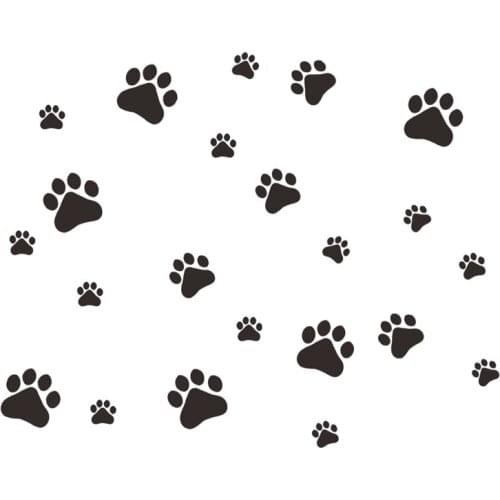 Home Bedroom Wall Stickers Mobile Wallpaper Dog Paw Waterproof