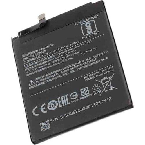 ISUNOO 10pcs/lot BN35 Mobile Battery For Xiaomi Redmi 5 5.7" Replacement Battery 3200mAh Phone Batteries