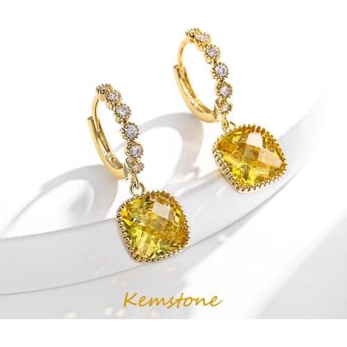 Женские золотые серьги Kemstone China At AliExpress