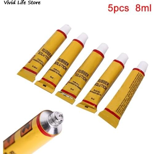 1/5Pcs Bike Inner Tube Glue Adhesive 8ml Glue For Cement Rubber Repair Puncture Cold Patch Solution Kit Bicycle Repair Tool