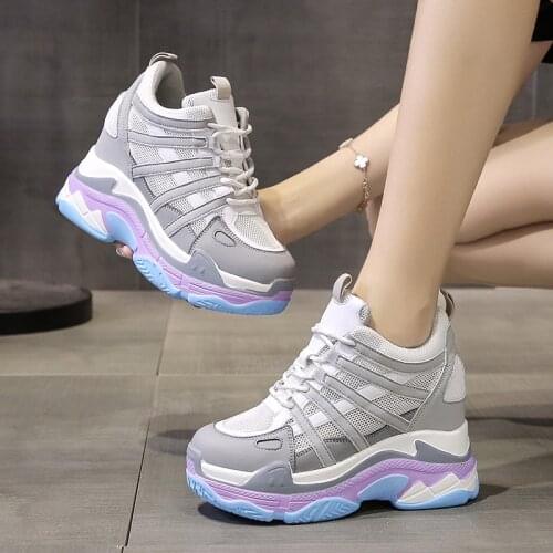 Chunky Sneakers Women Autumn Breathable Ladies Sports Shoes Casual Designers Platform Sneakers Woman Shoes Zapatillas Mujer 9cm