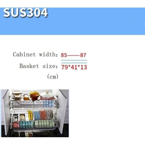 Cestas Para Colgar En La Ducha Organizador Cucina Despensa Gabinete Stainless Steel Cuisine Cocina Rack Kitchen Cabinet Basket