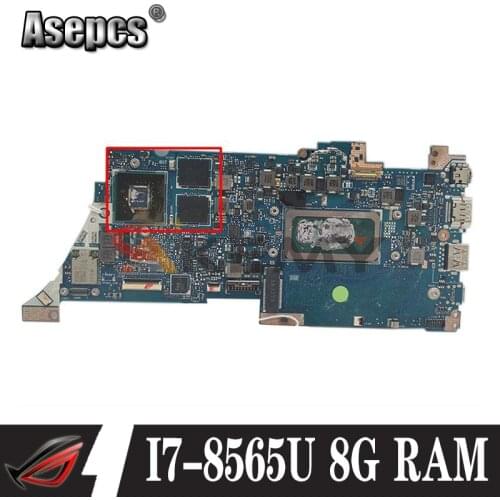 Akemy UX333FN notebook mainboard 8G/I7-8565U V2G For ASUS ZenBook 13 UX333F UX333 U3300F Laotop Mainboard Motherboard test ok