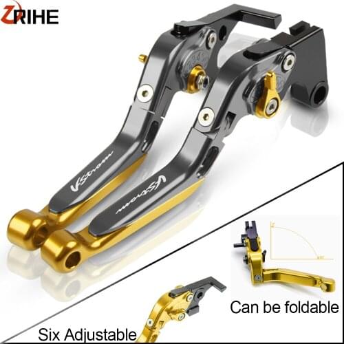 Motorcycle CNC Clutch Brake Lever Extendable Adjustable Foldable lever For Suzuki DL650 VSTROM 2004-2010 DL1000 Vstrom 2002-2016