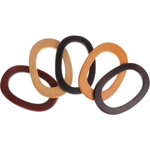 New 1pc Wood Handles Handcrafted Vintage Handbag Replacement DIY Accessories For Bags Bag Handles