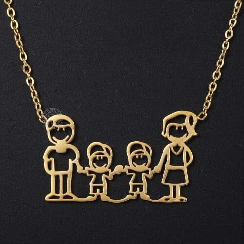 Pendant Necklace for Women Men Gold Silver Stainless Steel Necklace LOVE FOREVER Couple Jewelry Fathers Mothers Gifts DKN592