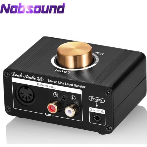 Nobsound HiFi Stereo Line Level Booster Mini Amplifier Audio Preamp 20dB high-gain + Volume Control for Ipod MP3 Phone