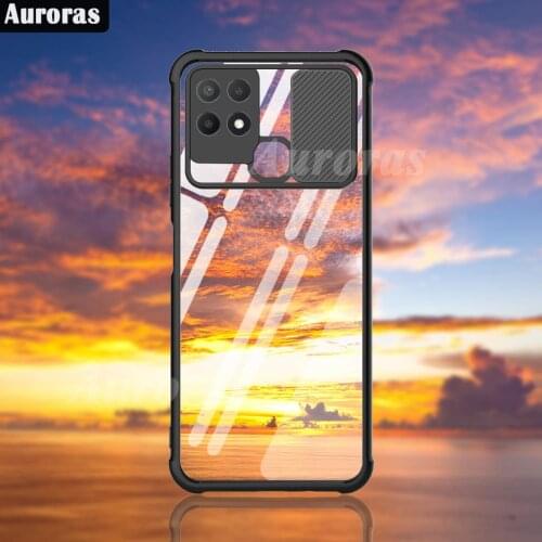 Auroras For OPPO A15S Case Anti-fall Airbag Case Shockproof Clear With Soft Frame Cover For OPPO A15 S Case