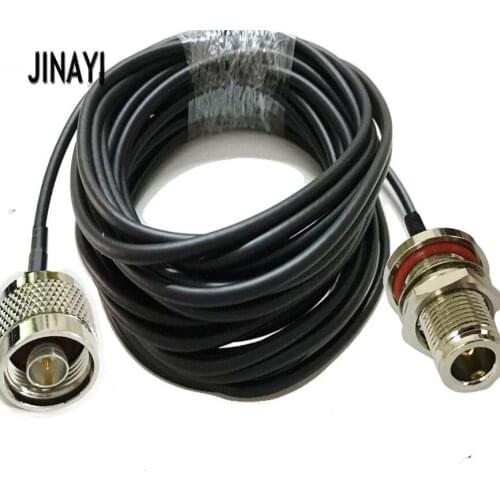 RG58 50-3 N Male to N Female O-ring Waterproof RF Connector Coax Coaxial Pigtail Cable Wifi Antenna 1/3/5/10/15/20m