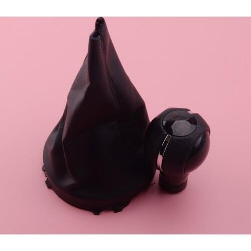 Black & Red font 6 Speed Manual Gear Shift Knob with Gaiter Boot Car Fit for Mini Cooper F55 F56 F54 F60 F57