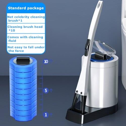 Toilet brush long handle cleaning brush toilet fast draining cleaning brush tool comes with cleaning fluid toilet brush set