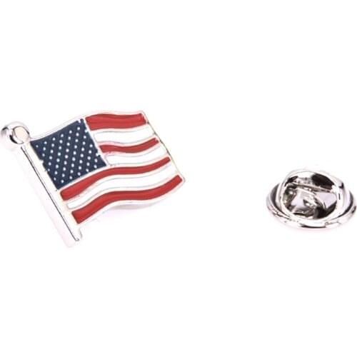 Lapel Pin New American flag Brooch mens suit Lapel Badge Brooch Pin mens jewelry gift flag shape Lapel Brooch Pin