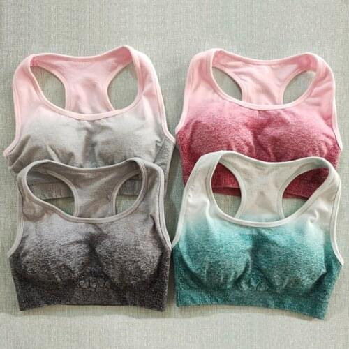 Yoga Sports Bra Womens Gradual Bra Breathable Liner Bra Running Vest Gym Strengthening Sportswear T-shirt Women Jersey Mujer