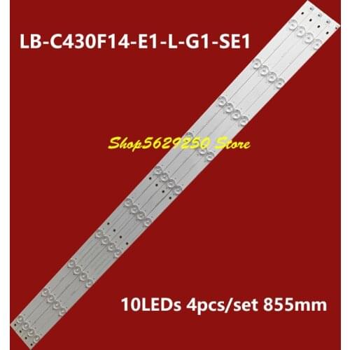 LED Backlight strip 10 lamp For Changhong 43" TV LED43D7200I SVJ430A07 Rev07 R L type LB-C430F14-E1-L-G1-SE1 SE2 LB43006