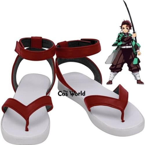 Demon Slayer: Kimetsu no Yaiba Kamado Tanjiro Anime Customize Cosplay Shoes Boots