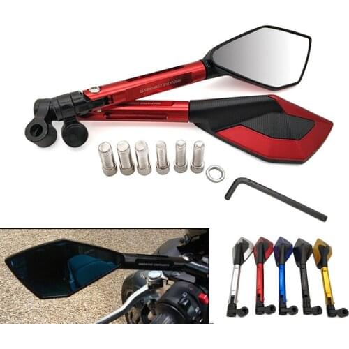 Universal Motorcycle Rearview Mirror CNC Aluminum View Side Mirrors For Gas Gas EC2T FSE FSR EC 250 300 TC TE 125 Yamaha FZ8