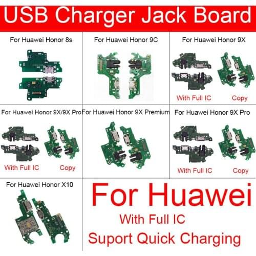 USB Charger Plug Jack Board For Huawei Honor 8S 9C 9X X10 Pro Premium Usb Charging Port Dock Connector Flex Cable Replacement