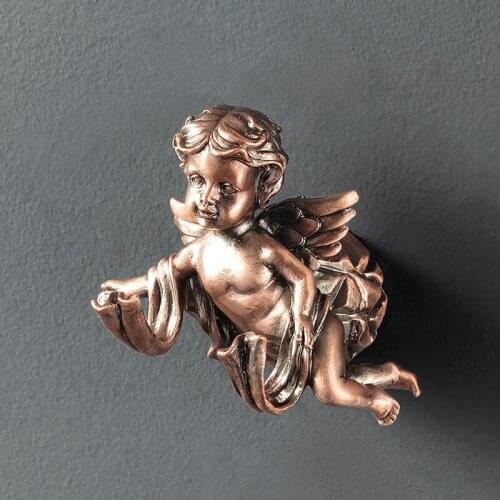 MB-0781-9Ancient red c TCB Robe Hooks Towel Hook Coat Clothes Hanger Door Rack Classic Angel Home Deco Wall Mount Bathroom Shelf