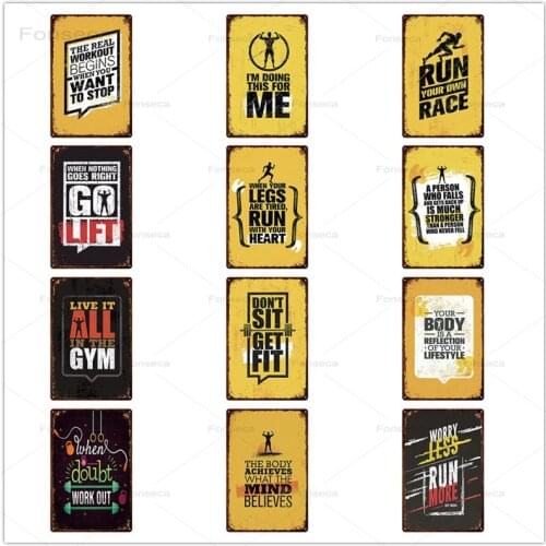Run Your Own Race Tin Signs Metal Plates For Family Rules Home Decoration Bar Wall Art Iron Painting 20x30cm