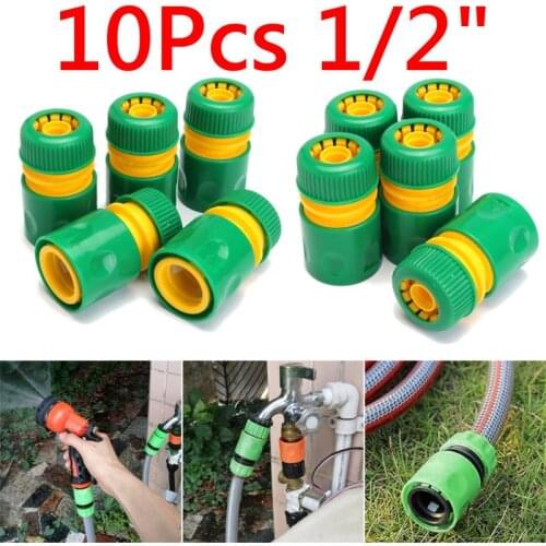 10Pcs Hose Garden Tap Water Hose Pipe Connector Quick Connect Adapter Fitting Watering 1/2 inch