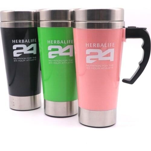 15oz Herbalife 24 Stainless Lazy Self Stirring Mug Auto Mixing Health Meal/Tea Coffee Mug Cups