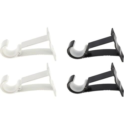 2Pieces Mounted Blinds Curtain Rod Wall Bracket Holder for 28mm Rod,Durable Aluminium Alloy Curtain Pole Rod Wall Bracket Hook