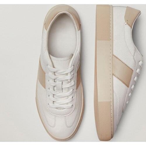 2021 Fashion Brand Design Genuine Leather Sneakers England Style Patchwrok Sneakers Women Vulcanized Shoes Casual Shoes Women