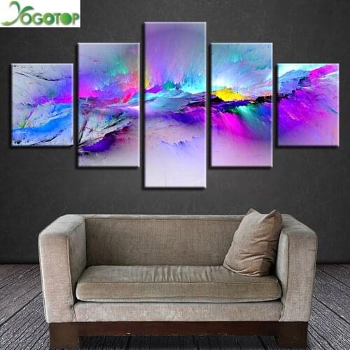 5 Pieces Color Abstract Graffiti Scenery cloud diy Diamond Painting Full Mosaic Diamant Embroidery Rhinestone of picture ML1099