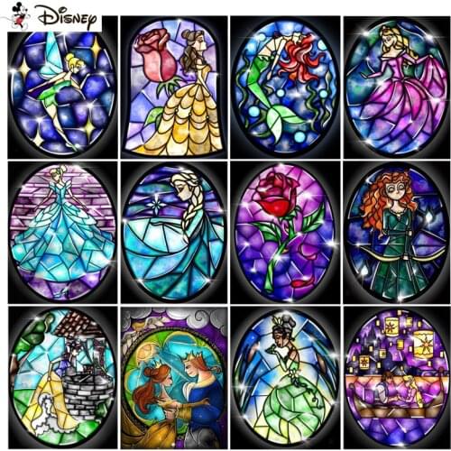 Disney Diy 5d Diamond Painting "Cartoon princess" Cross Stitch Square Round Diamond Embroidery Handwork Rhinestone Art