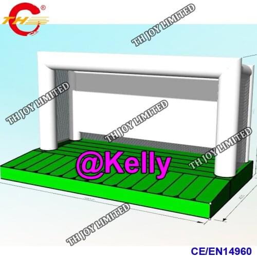 Free air shipping 7x4m giant inflatable soccer shoot out sport game for sale, custom made inflatable bouncer football goal
