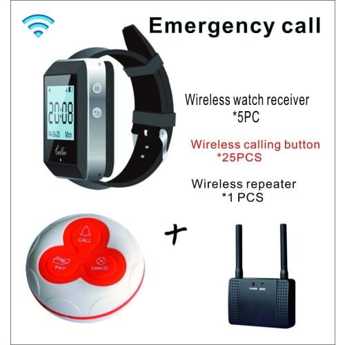 Wireless Watch Calling System with Wireless Repeater Paging System