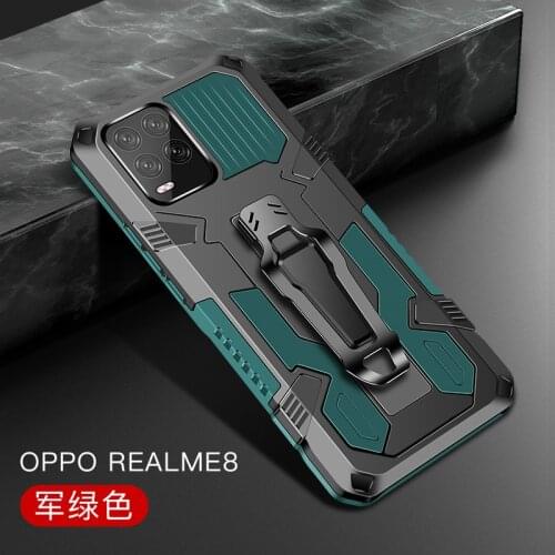 Armor Case For Realme 8 Pro Case Shockproof Belt Clip Holster Cover For OPPO Realme 8 6.4" Cover For Realme 8 4G Realme 8 Pro