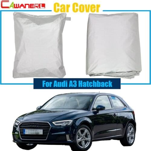 Cawanerl Car Cover Sun Shade Anti UV Sun Snow Rain Resistant Cover Dustproof For Audi A3 Hatchback