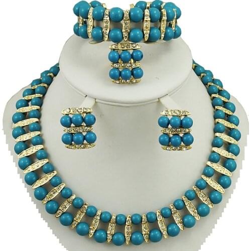 Colour jewelry sets women bead necklace african bridal jewelry sets jewellery dubai jewelry sets african beads jewelry set