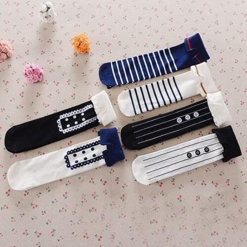 1 - 6 Years Toddler knee high sock cotton Baby Boy Girl Socks anti slip Cute Stripe Skid Resistance leg warmers For newborn