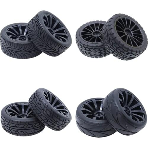 2PCS 1/10 RC On Road Tries 64mm for 1:10 Model Racing Car HSP HPI Tamiya Sakura D4 D3 RC4WD Touring Wheels 1.9inch Accessories