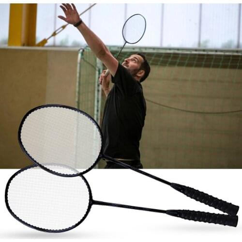 Anti-skid Grip Handle Lightweight Professional Badminton Rackets Set for Outdoor