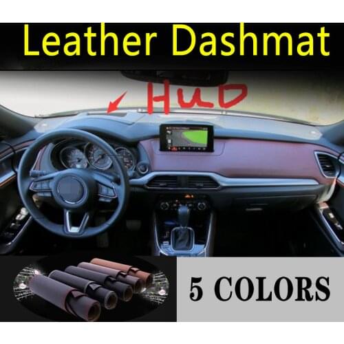 For Mazda Cx9 Cx-9 G2 2016 2017 2018 2019 2020 2021 Leather Dashmat Dashboard Cover Dash Mat Carpet Car Styling Accessories