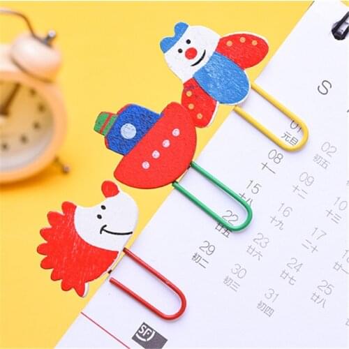 Hot Sales 2PCS Cute Cartoon Characters Paper Clip Bookmark Promotional Gift Stationery School Office Supply Party Gift